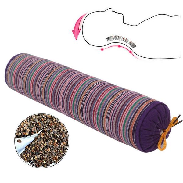 pillow stripe yoga cervical old coarse cloth buckwheat health care stick physiotherapy neck