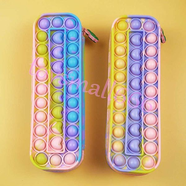 pencil-case children's rainbow push bubble silicone large capacity storage stationery box toys pioneer sensory fidget decompression stu
pencil-case children's rainbow push bubble silicone large capacity storage stationery box toys pioneer sensory fidget decompression stu