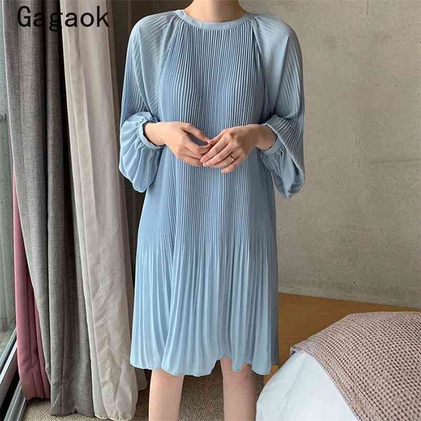 women office lady chiffon straight dress summer o-neck lantern sleeve solid loose casual chic wild dresses 210531, Black;gray
women office lady chiffon straight dress summer o-neck lantern sleeve solid loose casual chic wild dresses 210531, Black;gray
