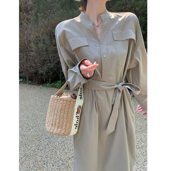 casual dresses ownest 2021 women autumn dress elegant french style solid slim o neck long sleeve korean khaki black thin, Black;gray
casual dresses ownest 2021 women autumn dress elegant french style solid slim o neck long sleeve korean khaki black thin, Black;gray