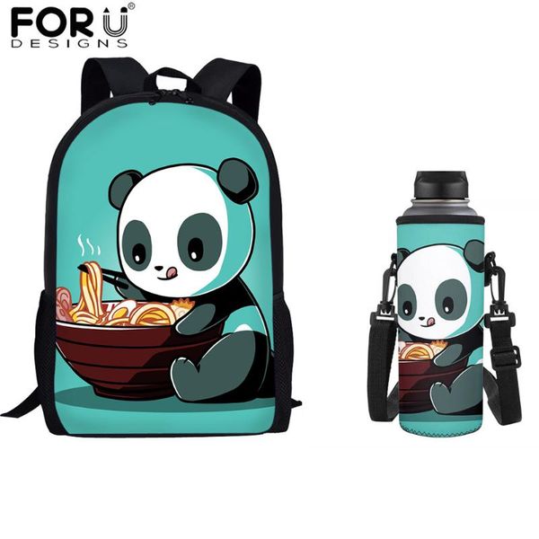 backpack forudesigns cute style cartoon panda design primary student school bags set and neoprene thermal bottles carrier cover
backpack forudesigns cute style cartoon panda design primary student school bags set and neoprene thermal bottles carrier cover