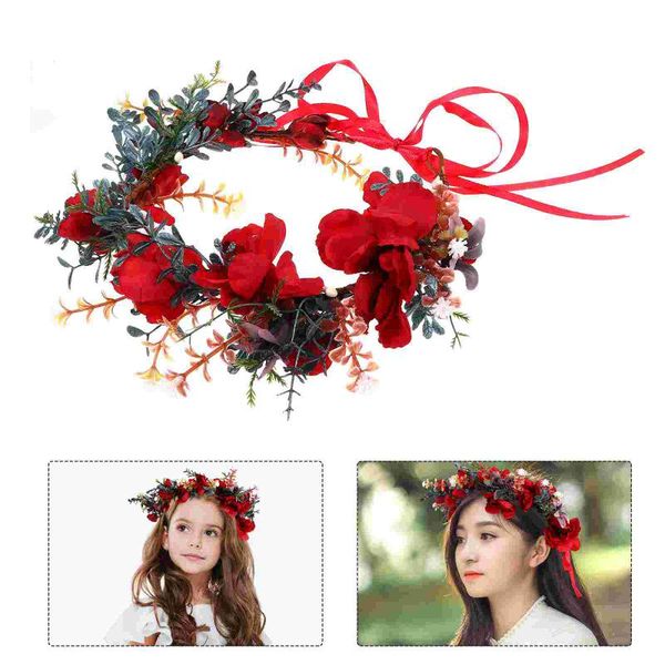 decorative flowers & wreaths creative garland christmas simulation flower crown floral headdress #h20
decorative flowers & wreaths creative garland christmas simulation flower crown floral headdress #h20
