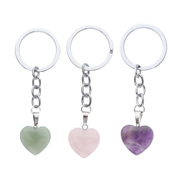 keychains heart shape natural stone charm pendant purse bag key ring chain gift, Silver
keychains heart shape natural stone charm pendant purse bag key ring chain gift, Silver