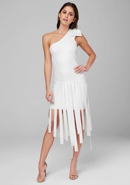 2021 new arrival women summer one sholder white tassel bodycon bandage designer fashion party sr9q, Black;gray
2021 new arrival women summer one sholder white tassel bodycon bandage designer fashion party sr9q, Black;gray