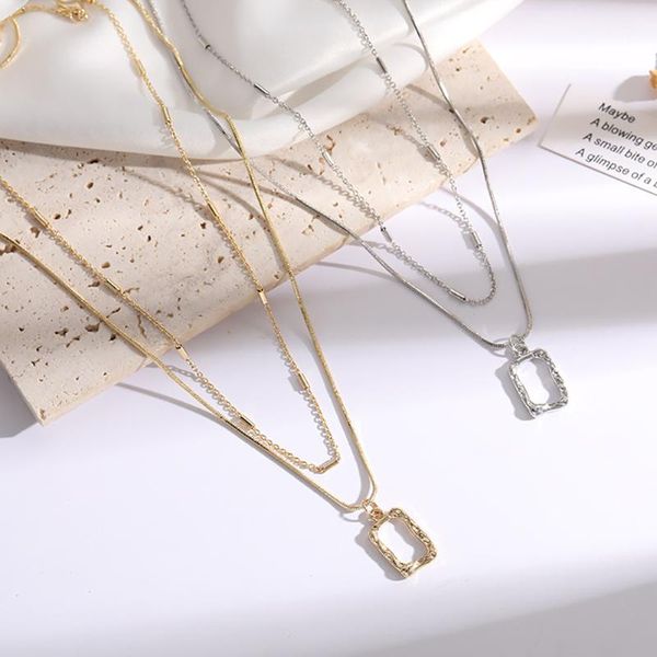 pendant necklaces double layer geometric hollow rectangle and heart vintage goth statement for women jewelry gifts, Silver
pendant necklaces double layer geometric hollow rectangle and heart vintage goth statement for women jewelry gifts, Silver