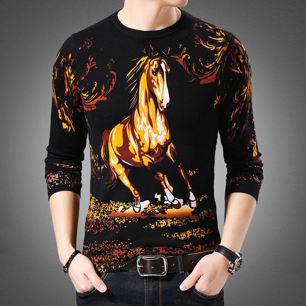 men's long sleeved printed personalized wear thin sweater bottomed shirt men's spring and autumn t-shirt fashion, Black
men's long sleeved printed personalized wear thin sweater bottomed shirt men's spring and autumn t-shirt fashion, Black