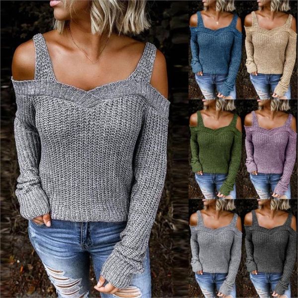 women's sweaters grey women 2021 sling strapless blouse fall autumn winter woman of shoulder knit solid color green, White;black
women's sweaters grey women 2021 sling strapless blouse fall autumn winter woman of shoulder knit solid color green, White;black