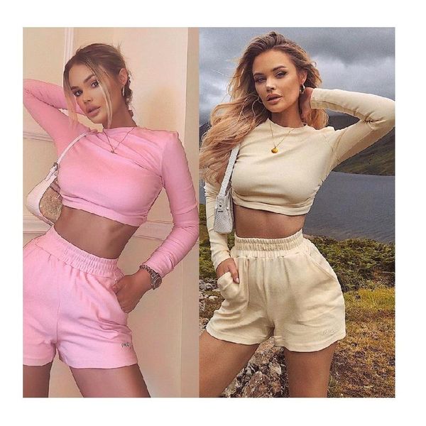 women's tracksuits casual sport suit solid color pink backless short pants long sleeve women outfits two piece set, Gray
women's tracksuits casual sport suit solid color pink backless short pants long sleeve women outfits two piece set, Gray