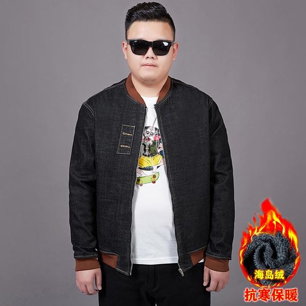 men's jackets xl-8xl winter plus size clothing fleece thickened denim jacket fattening increased stretch warm fat casual coat, Black;brown
men's jackets xl-8xl winter plus size clothing fleece thickened denim jacket fattening increased stretch warm fat casual coat, Black;brown