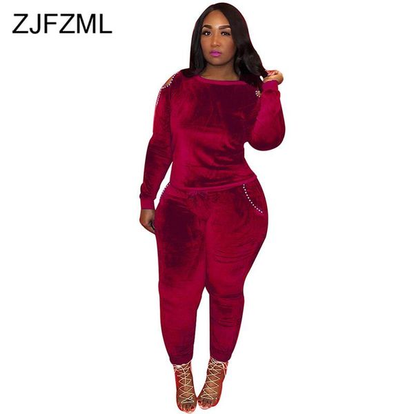 two piece dress beaded embellished velvet 2 set sweatsuit women cut-out shoulder long sleeve shirt + straight pants fall winter track suit, White
two piece dress beaded embellished velvet 2 set sweatsuit women cut-out shoulder long sleeve shirt + straight pants fall winter track suit, White