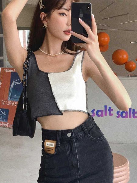women's tanks & camis 2021 korean version of the all-match color matching short vest summer wear western style sling ins tide, White
women's tanks & camis 2021 korean version of the all-match color matching short vest summer wear western style sling ins tide, White