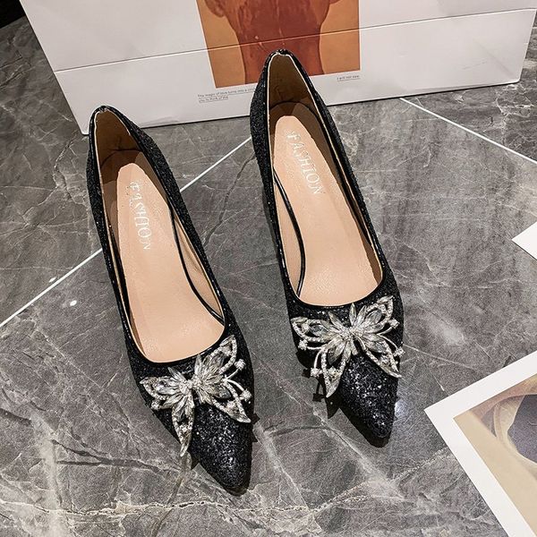 Luxury Bling Sequin Stiletto Heel Women 2021 New Fashion Metal Butterfly Shallow Pumps Lady Sexy Pointed Toe High HeelsDress Shoes, Silver
Luxury Bling Sequin Stiletto Heel Women 2021 New Fashion Metal Butterfly Shallow Pumps Lady Sexy Pointed Toe High HeelsDress Shoes, Silver