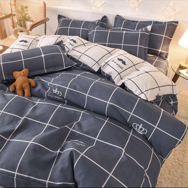 bedding sets home plaid polyester set 3/4pcs twin double full duvet cover flat bed sheet pillowcase linen bedroom bedclothes
bedding sets home plaid polyester set 3/4pcs twin double full duvet cover flat bed sheet pillowcase linen bedroom bedclothes