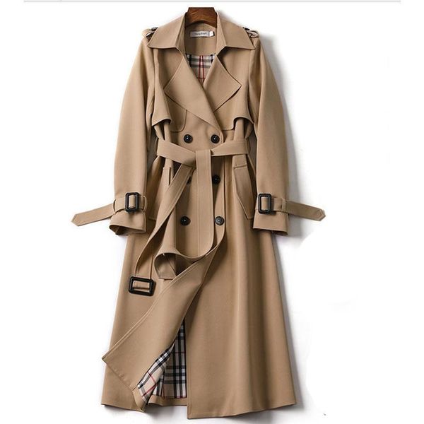 women's trench coats stylish double breasted sashes oversized female windbreaker 2021 3xl winter long coat women turn-down collar, Tan;black
women's trench coats stylish double breasted sashes oversized female windbreaker 2021 3xl winter long coat women turn-down collar, Tan;black