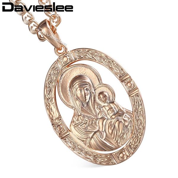 pendant necklaces davieslee virgin mary jesus round necklace for women men 585 rose gold filled chain fashion jewelry lgp194, Silver
pendant necklaces davieslee virgin mary jesus round necklace for women men 585 rose gold filled chain fashion jewelry lgp194, Silver