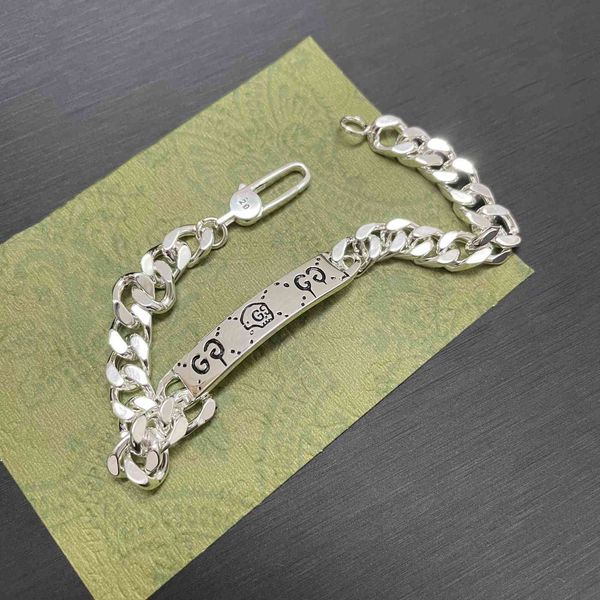 designer jewelry double skull bracelet returns to work as an old thai silver style rectangular elf interlocking couple bracelet, Black
designer jewelry double skull bracelet returns to work as an old thai silver style rectangular elf interlocking couple bracelet, Black