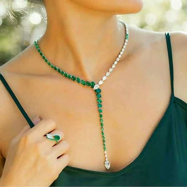 luxury africa cubic zirconia bridal wedding jewelry sets for women crystals necklace drop earrings green wedding accessories quailty, White
luxury africa cubic zirconia bridal wedding jewelry sets for women crystals necklace drop earrings green wedding accessories quailty, White