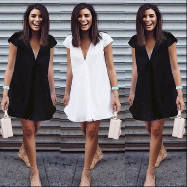 women short sleeve loose mini dress ladies summer shirt dress holiday beach plus size s 3xl, Black;gray
women short sleeve loose mini dress ladies summer shirt dress holiday beach plus size s 3xl, Black;gray