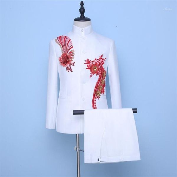 men's suits & blazers chinese style tunic suit blazer masculino white fashion self-cultivation stand collar embroidery tang chorus cost, White;black
men's suits & blazers chinese style tunic suit blazer masculino white fashion self-cultivation stand collar embroidery tang chorus cost, White;black