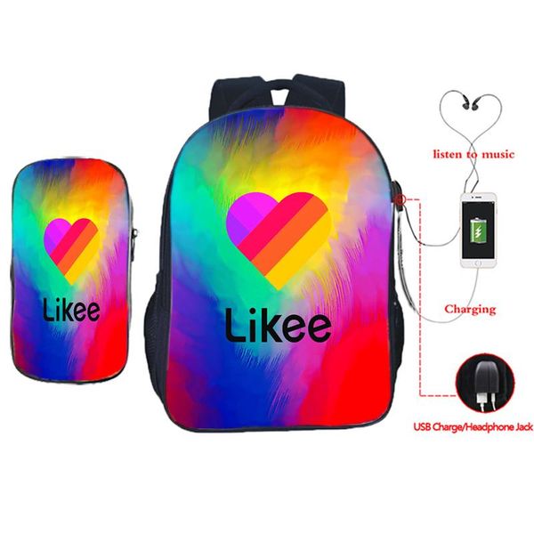 backpack likee usb charge surprise gift rucksack students boys girls daily lapschoolbag 2pcs/set knapsack pencil case
backpack likee usb charge surprise gift rucksack students boys girls daily lapschoolbag 2pcs/set knapsack pencil case