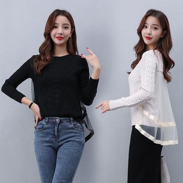 wool sweater women kawaii fashion design solid color lace patchwork kniited pullovers soft long sleeve ladies jumper knitwear, White;black
wool sweater women kawaii fashion design solid color lace patchwork kniited pullovers soft long sleeve ladies jumper knitwear, White;black