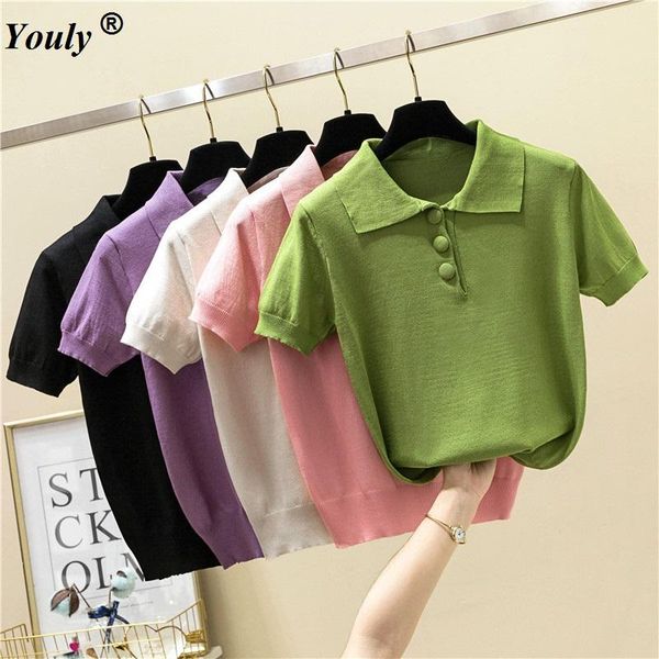 women's t-shirt turndown collar knitted summer women 2021 casual short sleeves breathable elasticity kintwear female tshirt, White
women's t-shirt turndown collar knitted summer women 2021 casual short sleeves breathable elasticity kintwear female tshirt, White