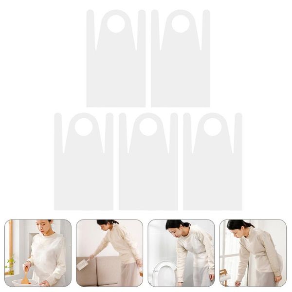 5 pcs disposable aprons universal cpe aprons household cooking