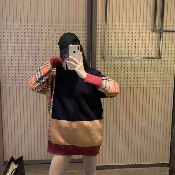 designer high-quality b letter knits knitted fashionable striped plaid letters stitching loose ladies long-sleeved, White
designer high-quality b letter knits knitted fashionable striped plaid letters stitching loose ladies long-sleeved, White