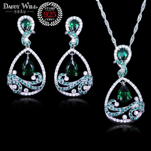 earrings & necklace silver color stamp bridal jewelry green cubic zircon sets for women earrings/pendant/necklace
earrings & necklace silver color stamp bridal jewelry green cubic zircon sets for women earrings/pendant/necklace