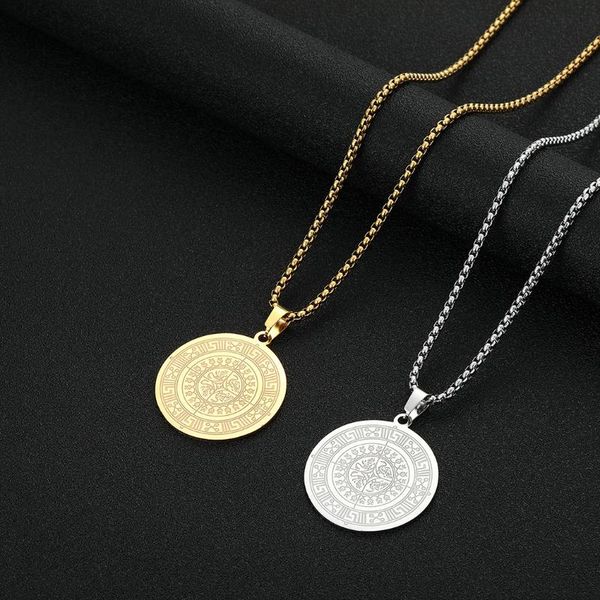 pendant necklaces cxwind stainless steel greek symbol necklace ancient round amulet choker key pendants for men religious colar, Silver
pendant necklaces cxwind stainless steel greek symbol necklace ancient round amulet choker key pendants for men religious colar, Silver