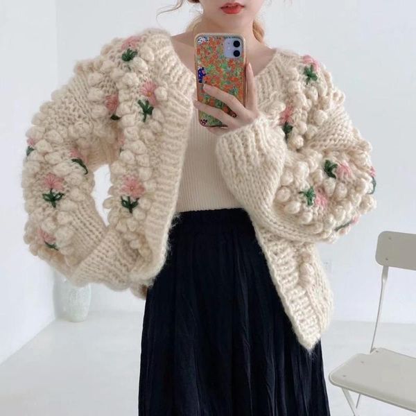 women's knits & tees women cardigan embroidery knitted sweater beharajuku flower pull femme hiver leisure time coat truien dames autumn, White
women's knits & tees women cardigan embroidery knitted sweater beharajuku flower pull femme hiver leisure time coat truien dames autumn, White
