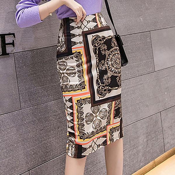 skirts slim half-length skirt serpentine printed step package high-waisted split hip short pencil one knee n50, Black
skirts slim half-length skirt serpentine printed step package high-waisted split hip short pencil one knee n50, Black