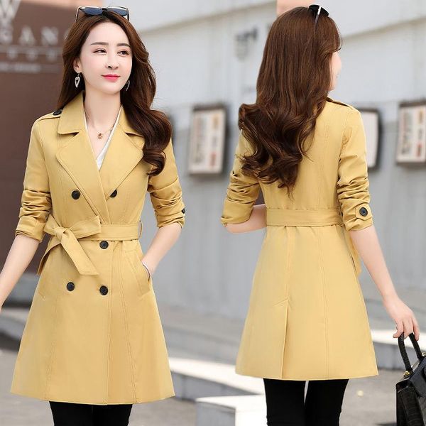 women's trench coats 2021 autumn fashion brand woman classic double breasted coat waterproof raincoat outerwear j224, Tan;black
women's trench coats 2021 autumn fashion brand woman classic double breasted coat waterproof raincoat outerwear j224, Tan;black