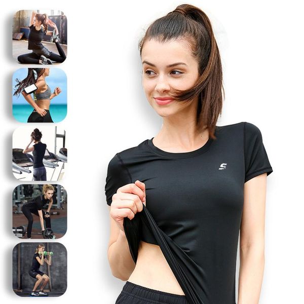 women sport shirts workout high elastic gym yoga running breathable short sleeve womens athletic t-shirts activewear, White;red
women sport shirts workout high elastic gym yoga running breathable short sleeve womens athletic t-shirts activewear, White;red