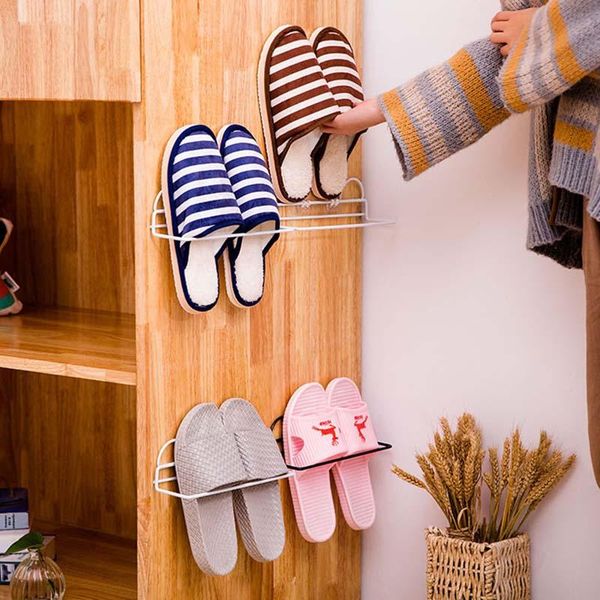 clothing & wardrobe storage black/white iron shoe hanger home daily shoes towel hanging shelf double slippers simple wall-mounted rack
clothing & wardrobe storage black/white iron shoe hanger home daily shoes towel hanging shelf double slippers simple wall-mounted rack
