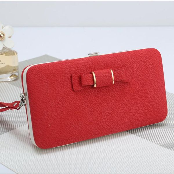 wallets wallet women's pu long fashion clutch bow korean-style phone bag lunch box purse, Red;black
wallets wallet women's pu long fashion clutch bow korean-style phone bag lunch box purse, Red;black