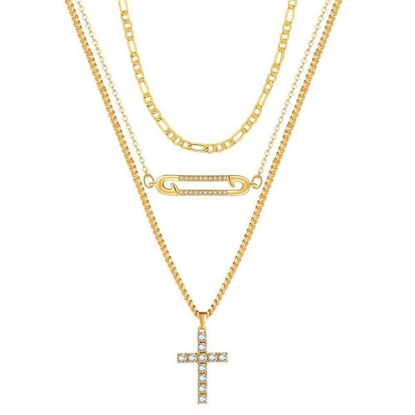 chains 3pcs/set fashion simple personality all-match paperclip cross necklace for women clavicle chain jewelry gifts charm gold choker, Silver
chains 3pcs/set fashion simple personality all-match paperclip cross necklace for women clavicle chain jewelry gifts charm gold choker, Silver