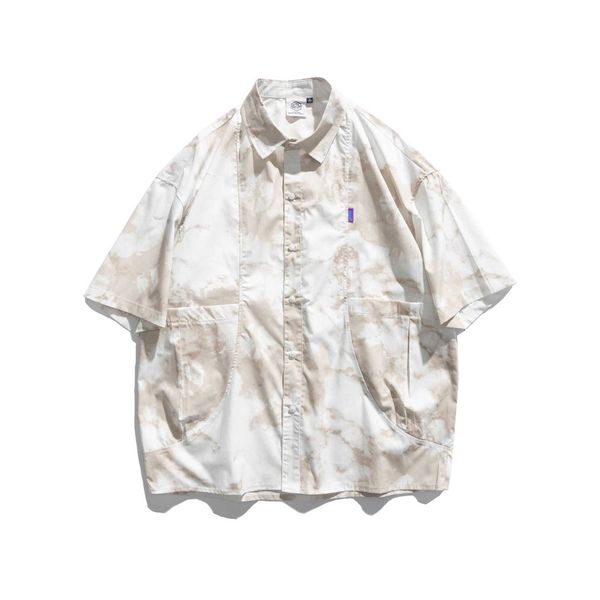 fashion shirt short sleeve men's summer street trend camouflage work clothes big pocket couple lapel, White;black
fashion shirt short sleeve men's summer street trend camouflage work clothes big pocket couple lapel, White;black