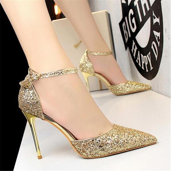 dress shoes women pumps wedding bride high heels pointed bling sequin classic fashion gold sandals, Black
dress shoes women pumps wedding bride high heels pointed bling sequin classic fashion gold sandals, Black