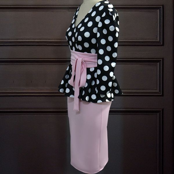 Vintage Plus Size Dress For Women Retro Polka Dot Long Sleeve Bodycon Knee Length Sash Office Ladies Party Pencil Dress Vestidos evening, Picture color
Vintage Plus Size Dress For Women Retro Polka Dot Long Sleeve Bodycon Knee Length Sash Office Ladies Party Pencil Dress Vestidos evening, Picture color