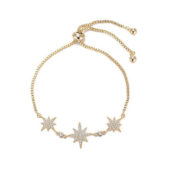 link, chain eight-pointed star zircon lucky adjustable bracelet female 2021 simple korean crystal jewelry gift wholesale, Black
link, chain eight-pointed star zircon lucky adjustable bracelet female 2021 simple korean crystal jewelry gift wholesale, Black