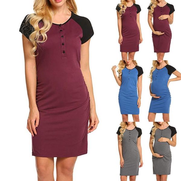 maternity dresses women pregnant dress nursing solid breastfeeding summer casual short sleeve pregnancy, White
maternity dresses women pregnant dress nursing solid breastfeeding summer casual short sleeve pregnancy, White