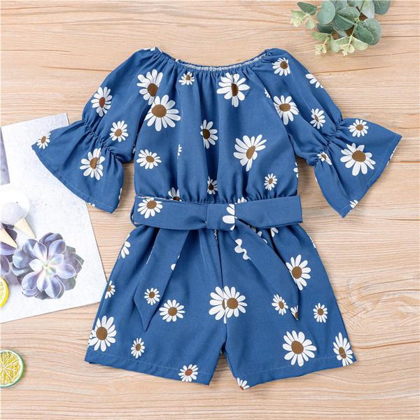 clothing sets 2-7t baby girl's romper shorts, flower printed ruffled sleeve sweet round neck jumpsuit lace up waist one piece garment s, White
clothing sets 2-7t baby girl's romper shorts, flower printed ruffled sleeve sweet round neck jumpsuit lace up waist one piece garment s, White