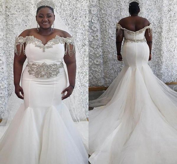 new beaded 2021 crystals african mermaid wedding es black girl women plus size off shoulder tulle bridal gowns fazt, White
new beaded 2021 crystals african mermaid wedding es black girl women plus size off shoulder tulle bridal gowns fazt, White