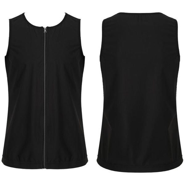 men' tank fashion sport men plus size solid zipper sleeveless sweat enhancing vest fitness shapewear workout cycling exercises, White;black
men' tank fashion sport men plus size solid zipper sleeveless sweat enhancing vest fitness shapewear workout cycling exercises, White;black