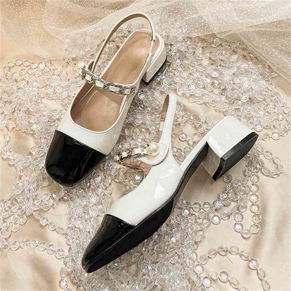 2021 family mary shoes 2021 m summer new button pearl chain baotou sandals women's thick heel small fragrant single shoes yw 2tv4, Black
2021 family mary shoes 2021 m summer new button pearl chain baotou sandals women's thick heel small fragrant single shoes yw 2tv4, Black