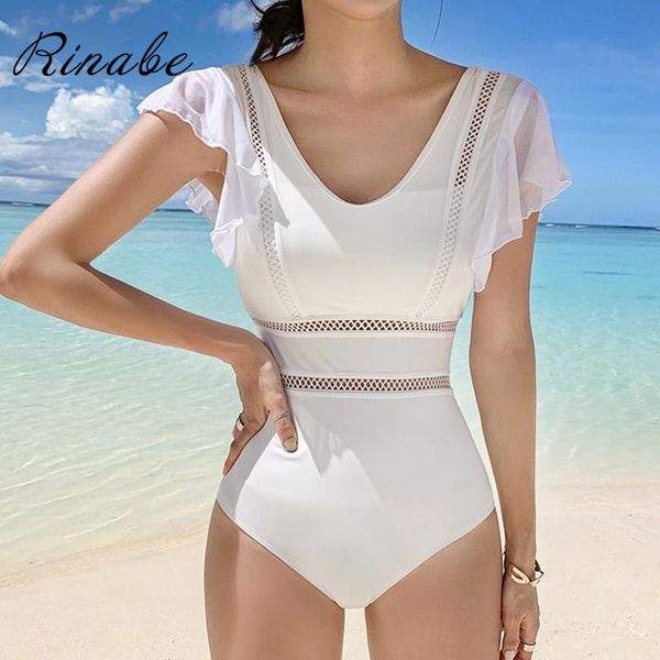 rinabe ruffles sleeves women's swimwear 2021 white color one-piece suits hollow out bathing suits halter beachwear
rinabe ruffles sleeves women's swimwear 2021 white color one-piece suits hollow out bathing suits halter beachwear