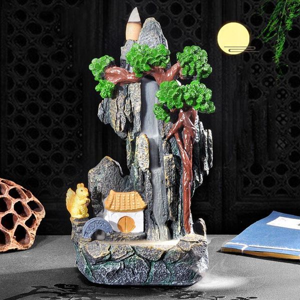 fragrance lamps mountains river waterfall incense burner fountain backflow aroma smoke censer holder office home unique crafts+20 cones
fragrance lamps mountains river waterfall incense burner fountain backflow aroma smoke censer holder office home unique crafts+20 cones