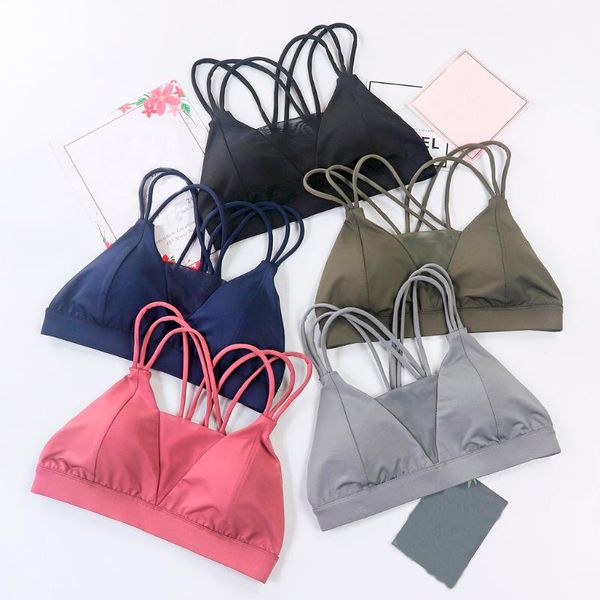 sports bras for women 2021 women's solid color rimless sports bra cross vest yoga underwear push up lingerie, White;black
sports bras for women 2021 women's solid color rimless sports bra cross vest yoga underwear push up lingerie, White;black