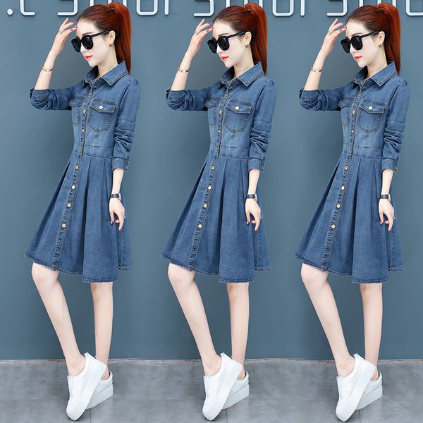 female fashion small fragrance wind denim new temperament thin spring dress of the quality wild ladies 2rmu, Black;gray
female fashion small fragrance wind denim new temperament thin spring dress of the quality wild ladies 2rmu, Black;gray